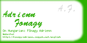 adrienn fonagy business card